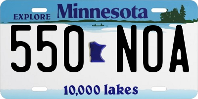 MN license plate 550NOA