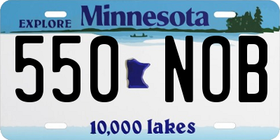 MN license plate 550NOB