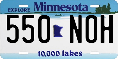 MN license plate 550NOH