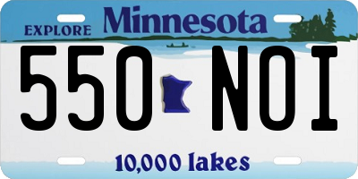 MN license plate 550NOI