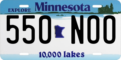 MN license plate 550NOO