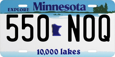 MN license plate 550NOQ