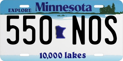 MN license plate 550NOS