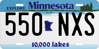 MN license plate 550NXS