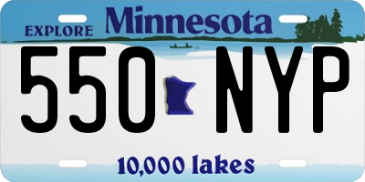 MN license plate 550NYP
