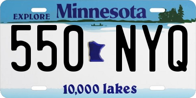 MN license plate 550NYQ