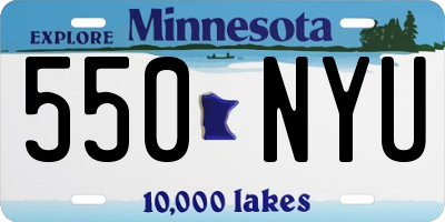 MN license plate 550NYU