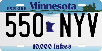 MN license plate 550NYV