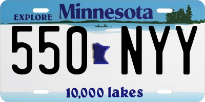 MN license plate 550NYY