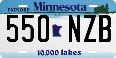 MN license plate 550NZB