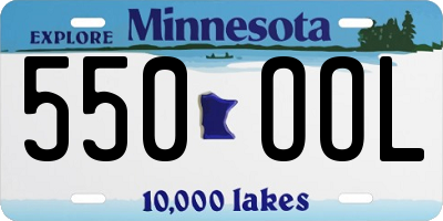 MN license plate 550OOL