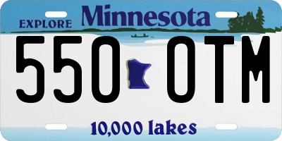 MN license plate 550OTM