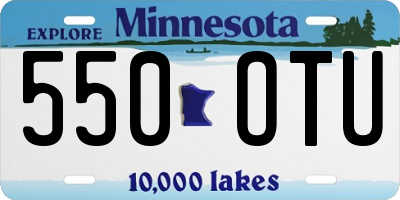 MN license plate 550OTU