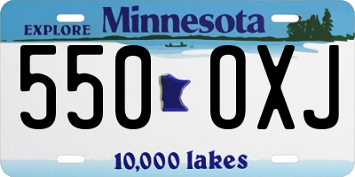 MN license plate 550OXJ