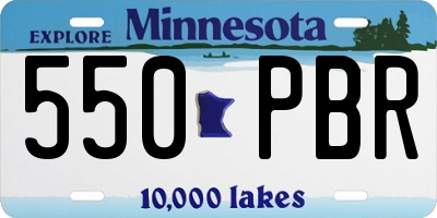 MN license plate 550PBR