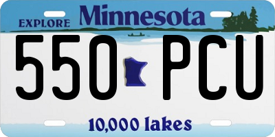 MN license plate 550PCU
