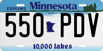 MN license plate 550PDV