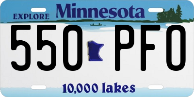 MN license plate 550PFO