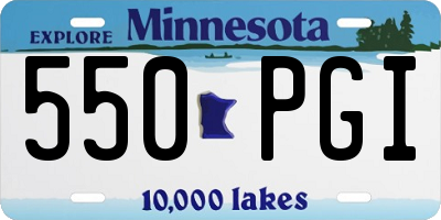 MN license plate 550PGI