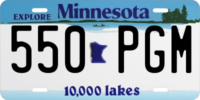 MN license plate 550PGM