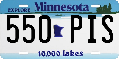 MN license plate 550PIS