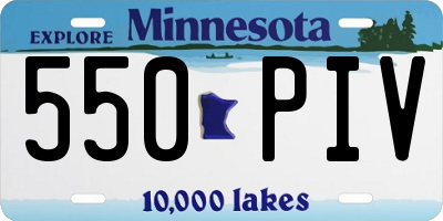 MN license plate 550PIV