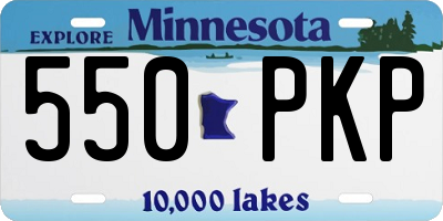MN license plate 550PKP