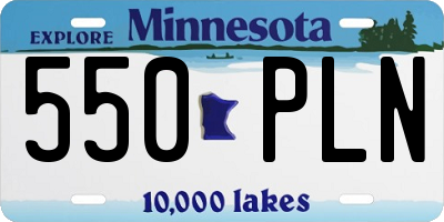 MN license plate 550PLN