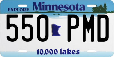 MN license plate 550PMD