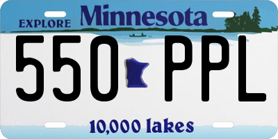 MN license plate 550PPL