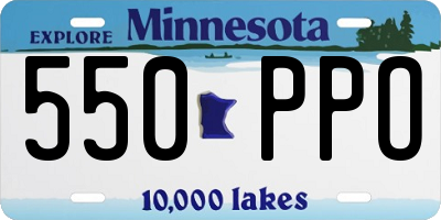MN license plate 550PPO