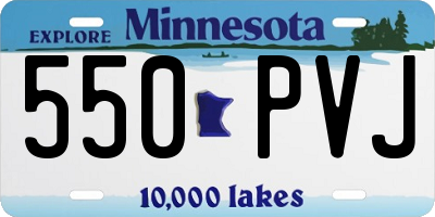 MN license plate 550PVJ