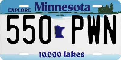 MN license plate 550PWN