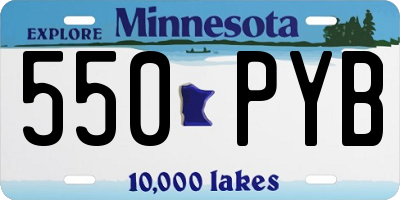 MN license plate 550PYB