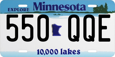 MN license plate 550QQE