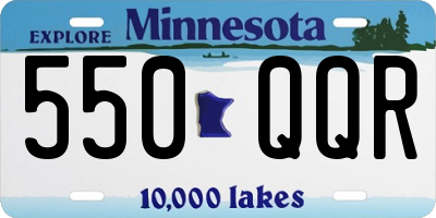 MN license plate 550QQR