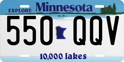 MN license plate 550QQV