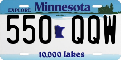 MN license plate 550QQW