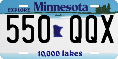 MN license plate 550QQX