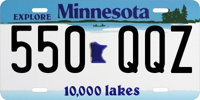 MN license plate 550QQZ