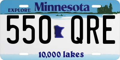 MN license plate 550QRE