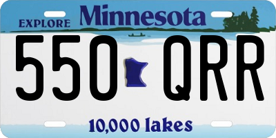 MN license plate 550QRR