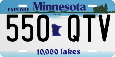 MN license plate 550QTV