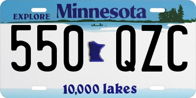 MN license plate 550QZC