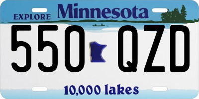 MN license plate 550QZD