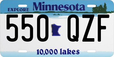 MN license plate 550QZF
