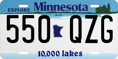 MN license plate 550QZG
