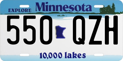 MN license plate 550QZH