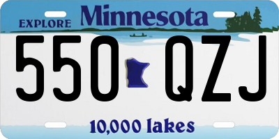 MN license plate 550QZJ