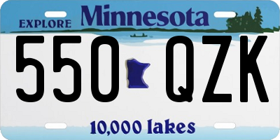 MN license plate 550QZK
